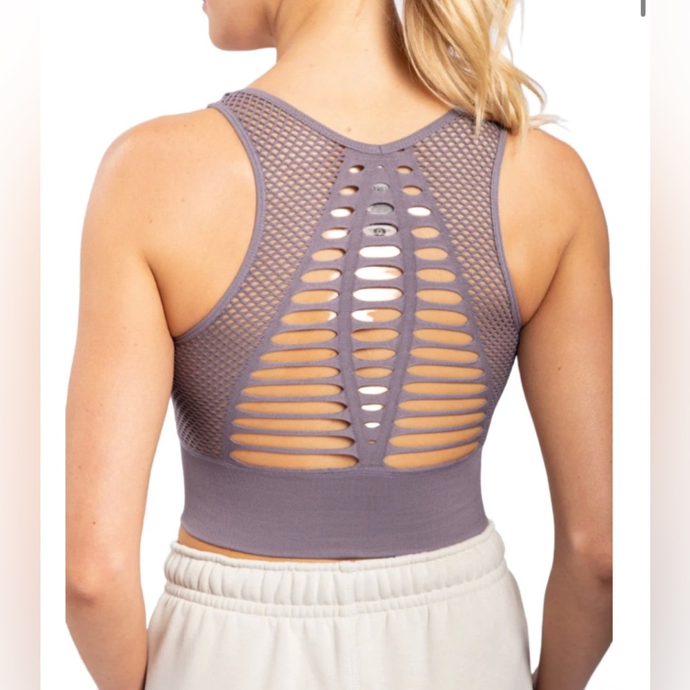 Mono B Laser Cut Sports Bra  Women’s Small Arcane Seamless